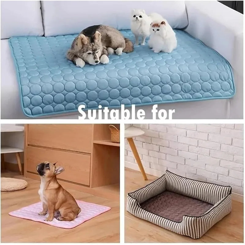 Alfombra Refrescante para Mascotas, Autoenfriante, Impermeable, para Perros y Gatos, Cama, Almohada, Cojín para Uso en Interiores y Exteriores