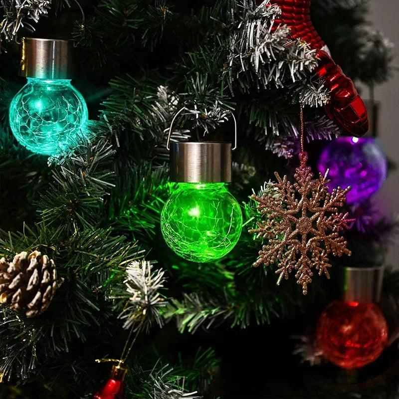 Lámpara LED Solar Colgante de Vidrio para Jardín