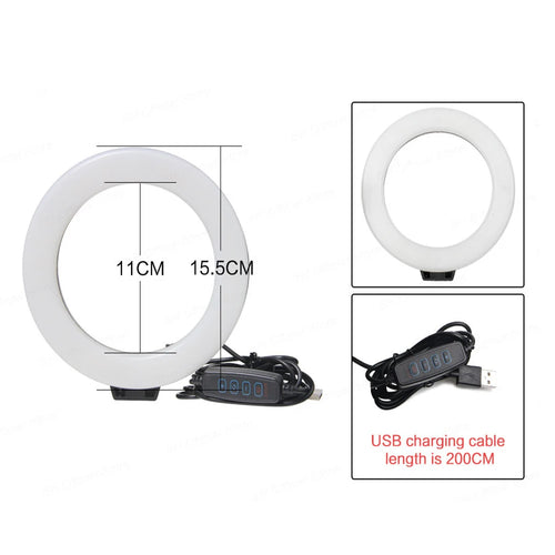 Aro de Luz LED 6 Pulgadas USB para Selfie, Streaming y Maquillaje
