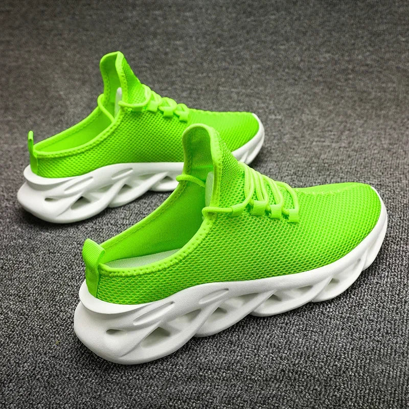 YRZL medias zapatillas de deporte para hombre, zapatos casuales de moda, zapatillas deportivas ligeras de punto transpirable para exteriores, zapatillas para caminar con amortiguación