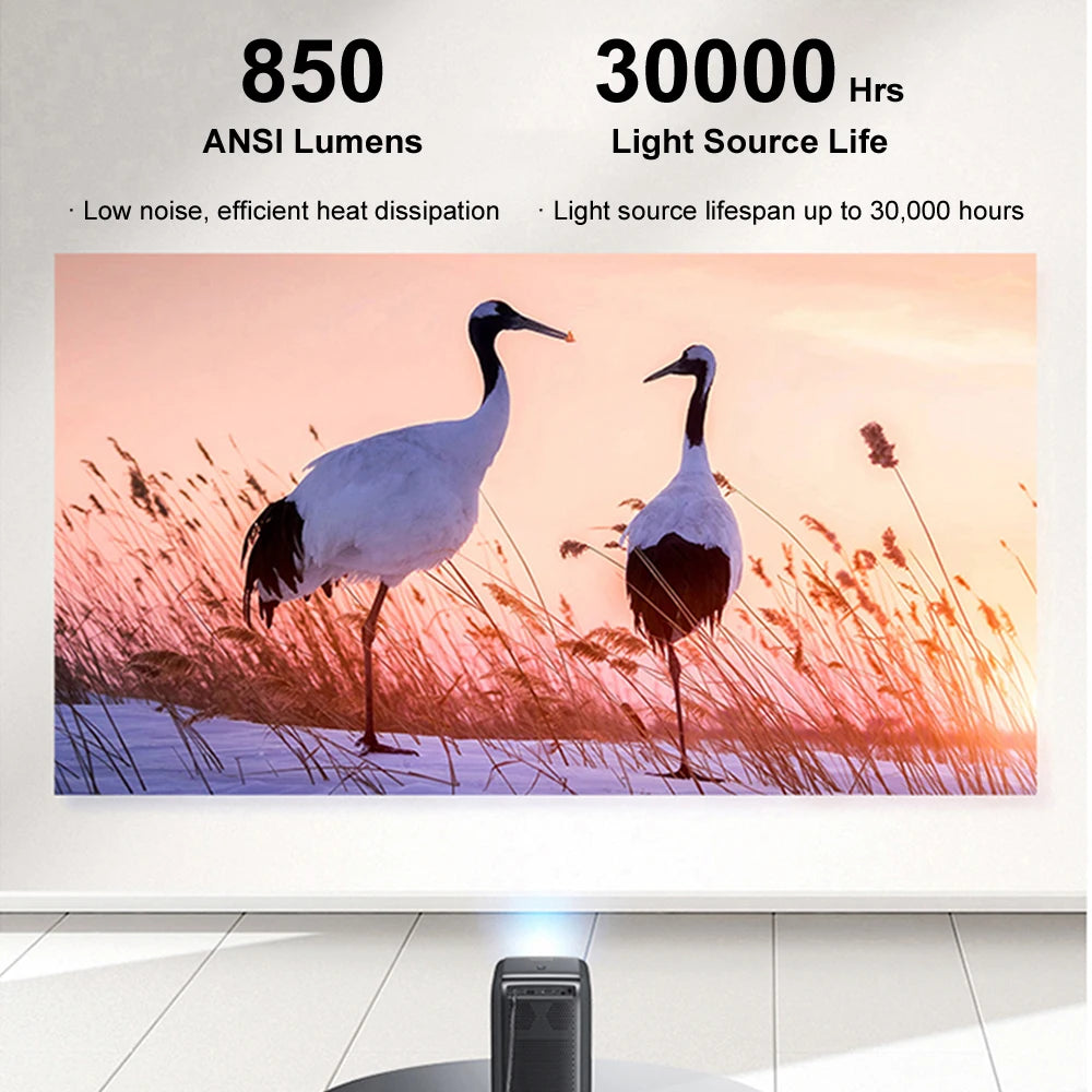 Proyector Inteligente Lenovo T100, 850ANSI, Calidad de Imagen Nativa 1080P, Enfoque Automático, Proyección Multimodo, Cine en Casa Inteligente