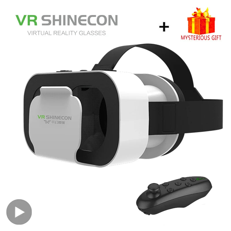 Shinecon Viar gafas de realidad Virtual VR auriculares dispositivo 3D casco gafas lentes para teléfono inteligente juego celular conjunto móvil