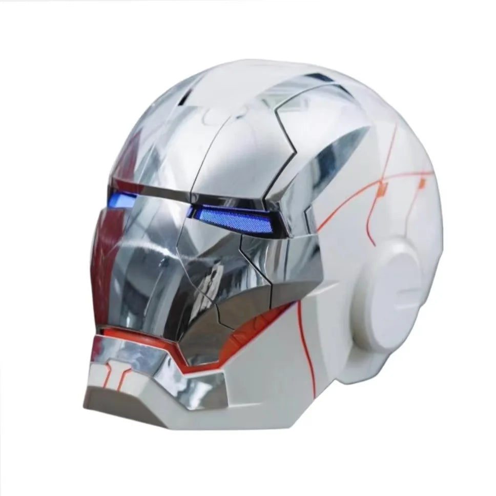 Casco de Iron Man de Marvel, Escala 1:1, MK50 MK5 MK17, con Control por Voz y Ojos Luminosos, Modelo Coleccionable para Adultos, Juguete de Navidad