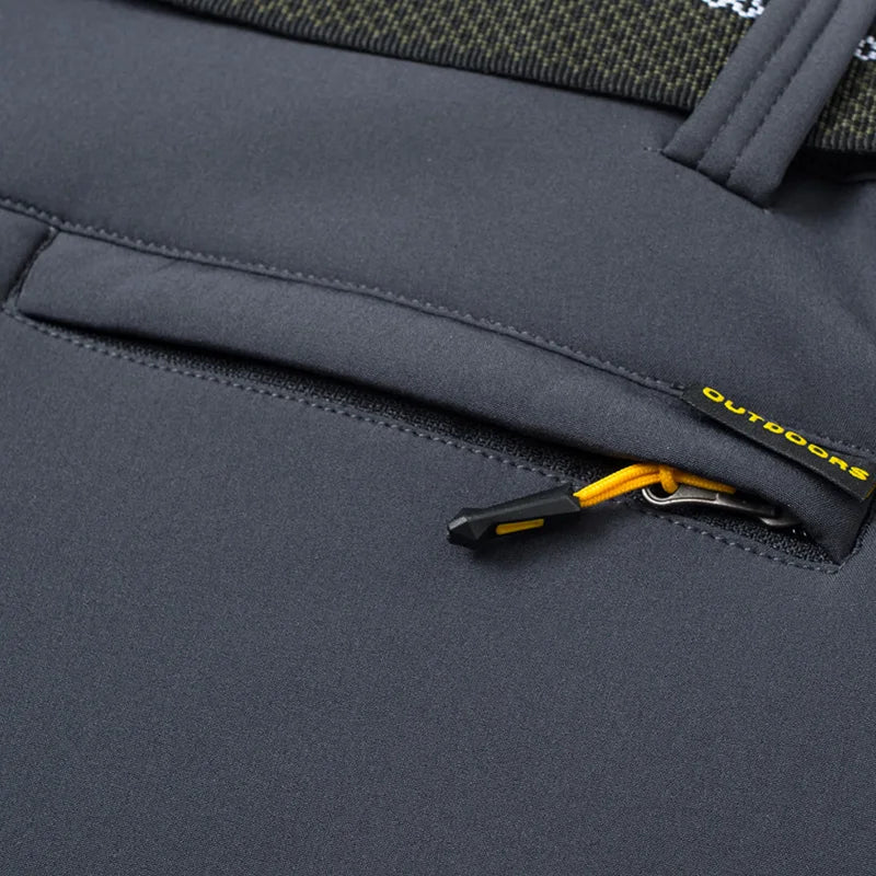 Pantalones de senderismo para hombre, pantalones Softshell para exteriores, deportes, Camping, senderismo, chaquetas de pesca, ciclismo, correr, escalada, elásticos de gran tamaño