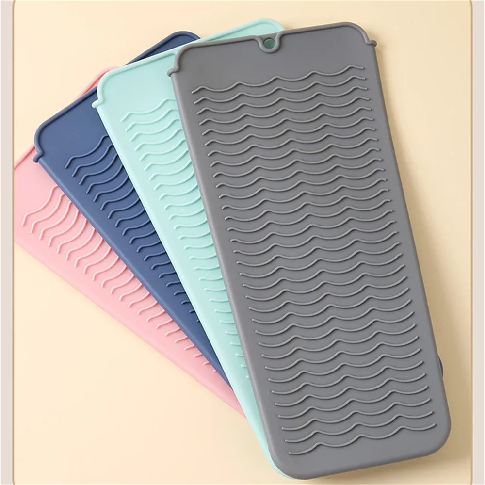 Nueva estera de silicona de talla grande resistente al calor, herramientas calientes portátiles de viaje, cubierta de almohadilla para rizador, plancha de pelo plana