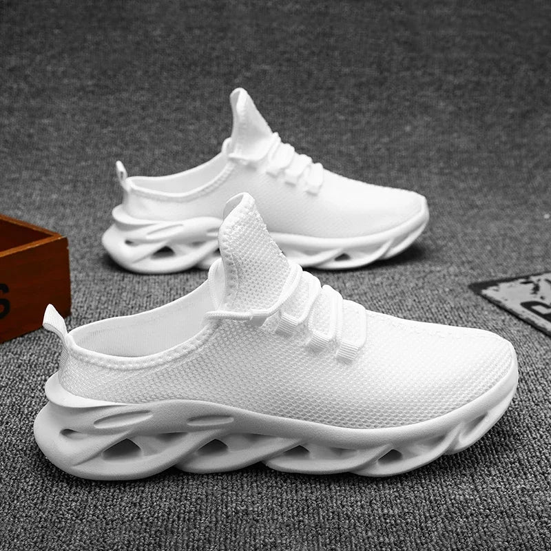 YRZL medias zapatillas de deporte para hombre, zapatos casuales de moda, zapatillas deportivas ligeras de punto transpirable para exteriores, zapatillas para caminar con amortiguación