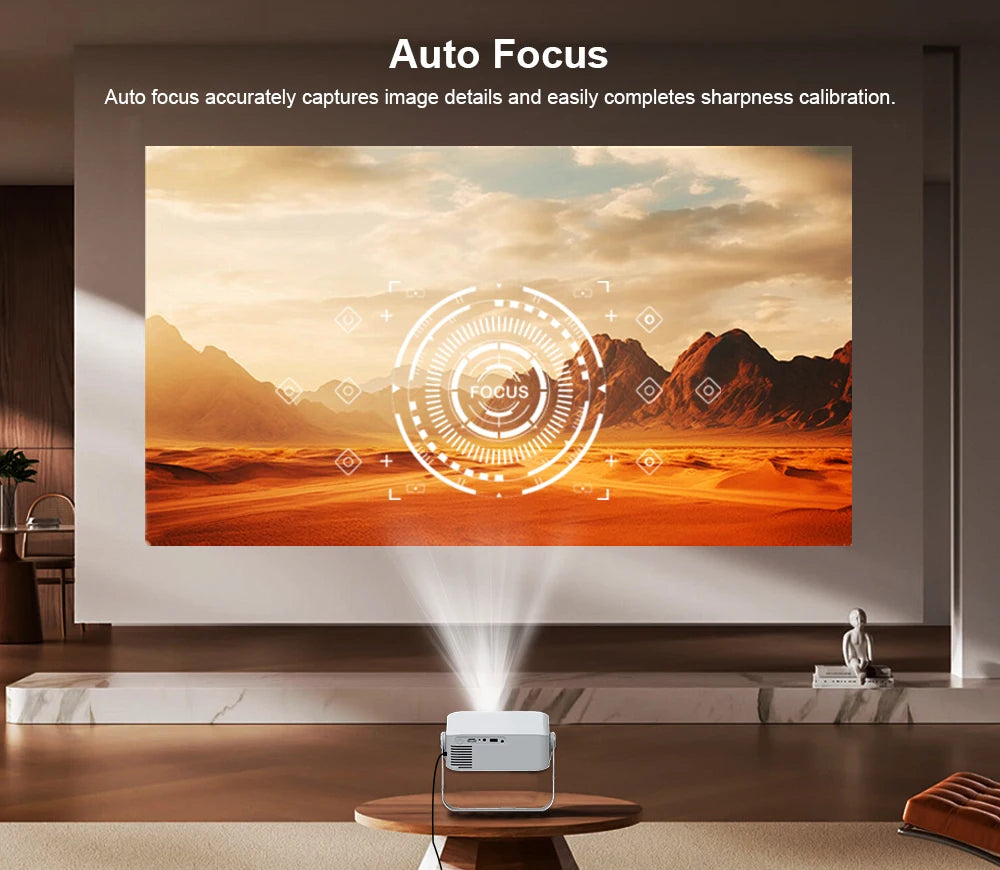 Mini proyector Touyinger L9W Ultra, Full HD, enfoque automático y soporte gimbal