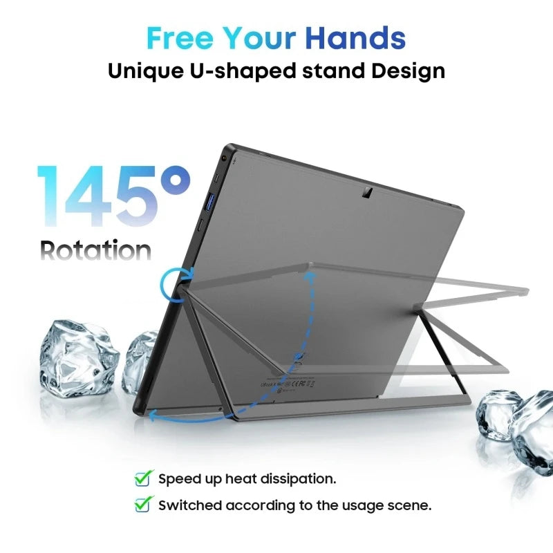 8GB RAM 512GB SSD ROM 11,6 pulgadas Windows 11 Tablet PC procesador Intel Celeron CPU N4100 1920x1080 píxeles 2 puertos USB 3,0 tipo C