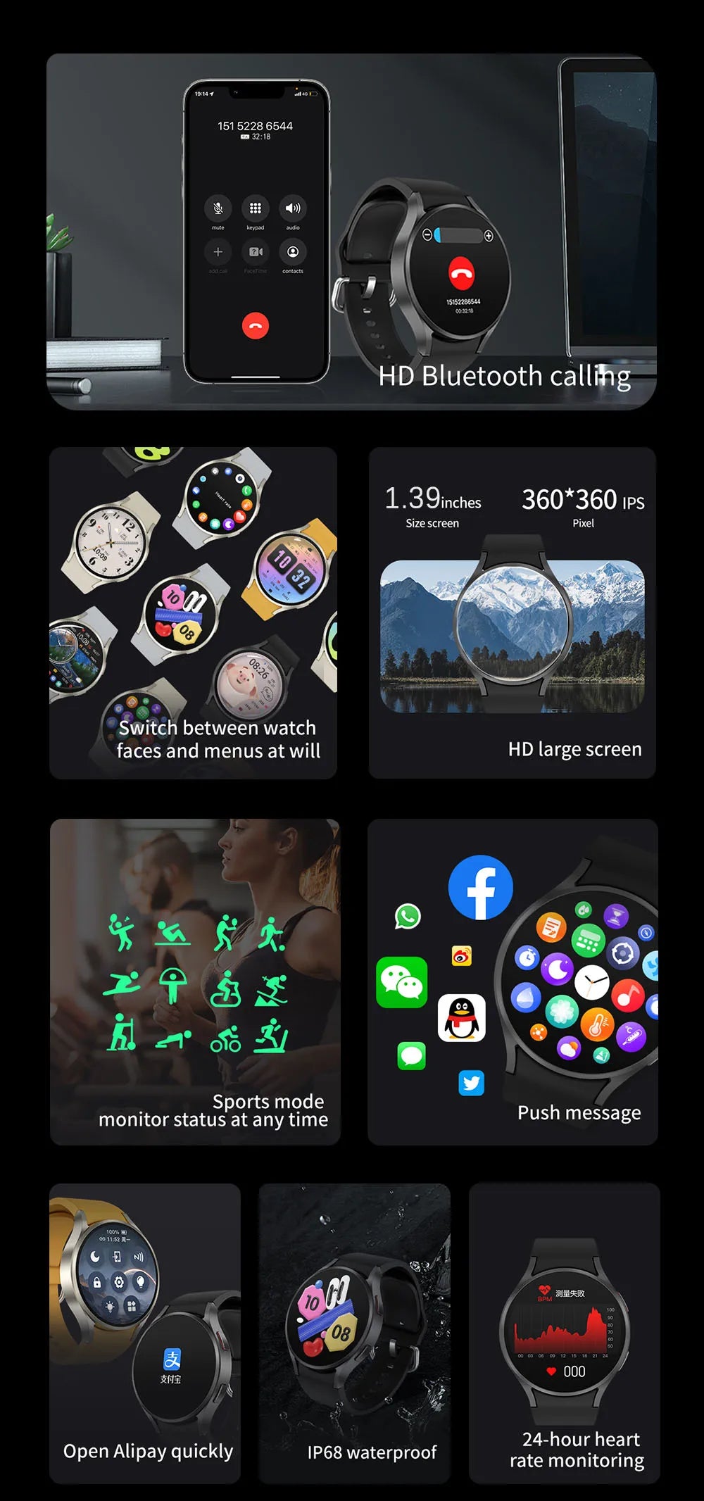 Reloj Inteligente GPS 6 Asistente de Voz