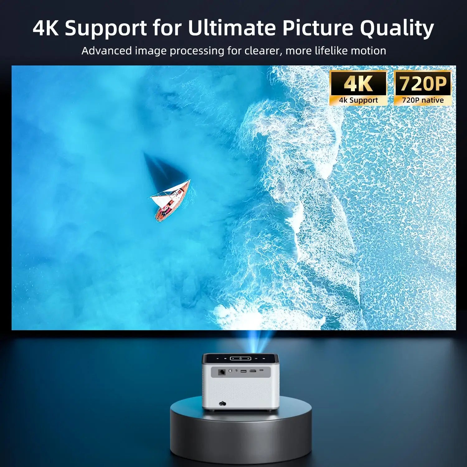 Proyector inteligente Xnano X3Pro nativo 720P Android 11 190ANS 4K decodifica doble WiFi BT5.0 cine portátil en casa