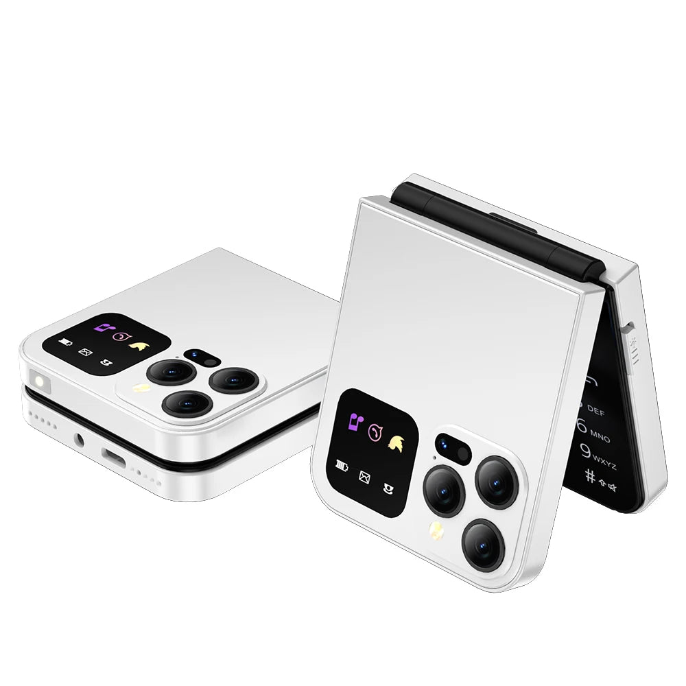 SERVO A50 PRO Teléfono móvil con tapa, pantalla de 2,4 ", marcación rápida, grabación de llamadas, lista negra, 2 tarjetas SIM, teléfonos móviles plegables desbloqueados, nueva versión