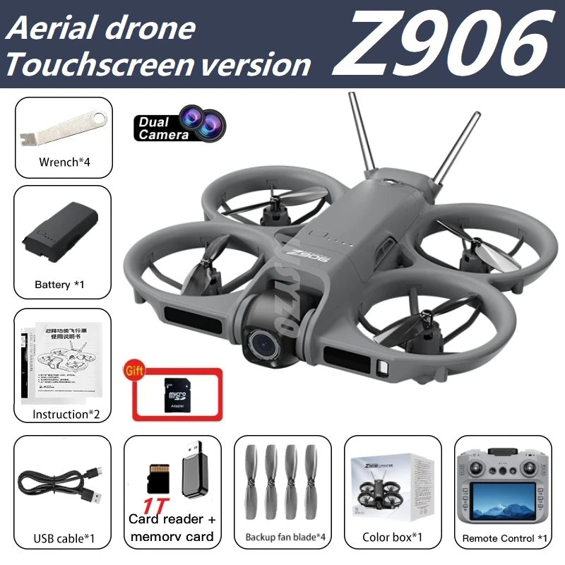 Mini Dron Z906 con Cámara HD WiFi FPV, Cuadricóptero RC, Fotografía Aérea