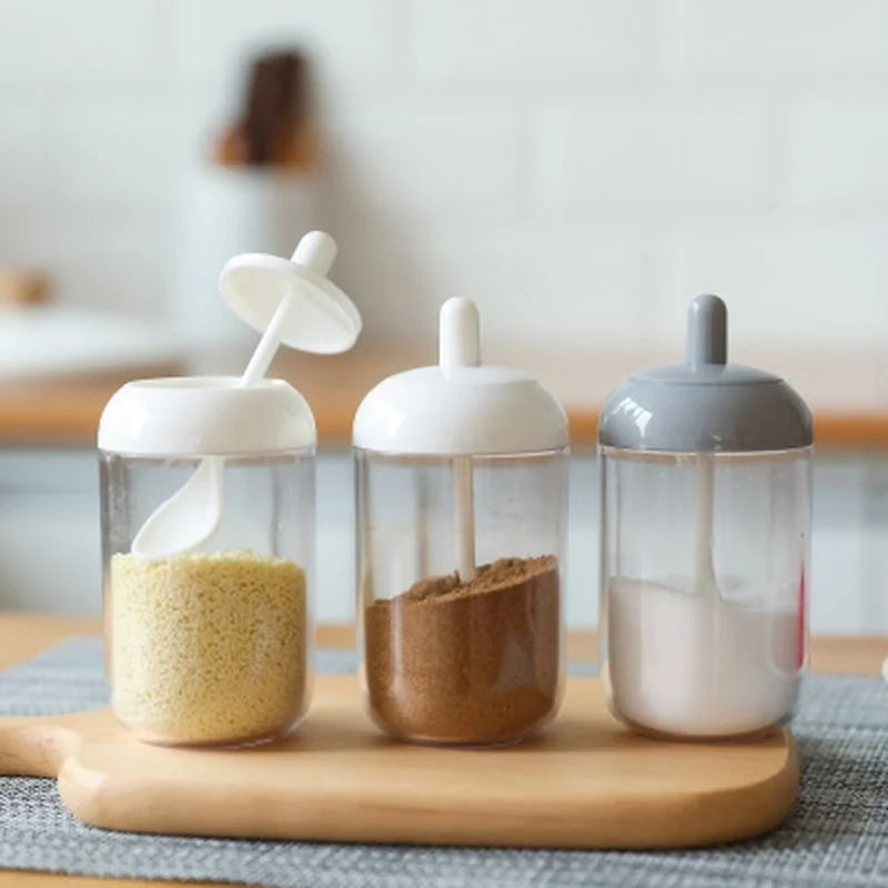 Tarro de condimentos, contenedor de plástico, botella de condimentos, organizador de especias, contenedores de condimentos para acampar al aire libre, juegos de utensilios de cocina, 1 Uds.