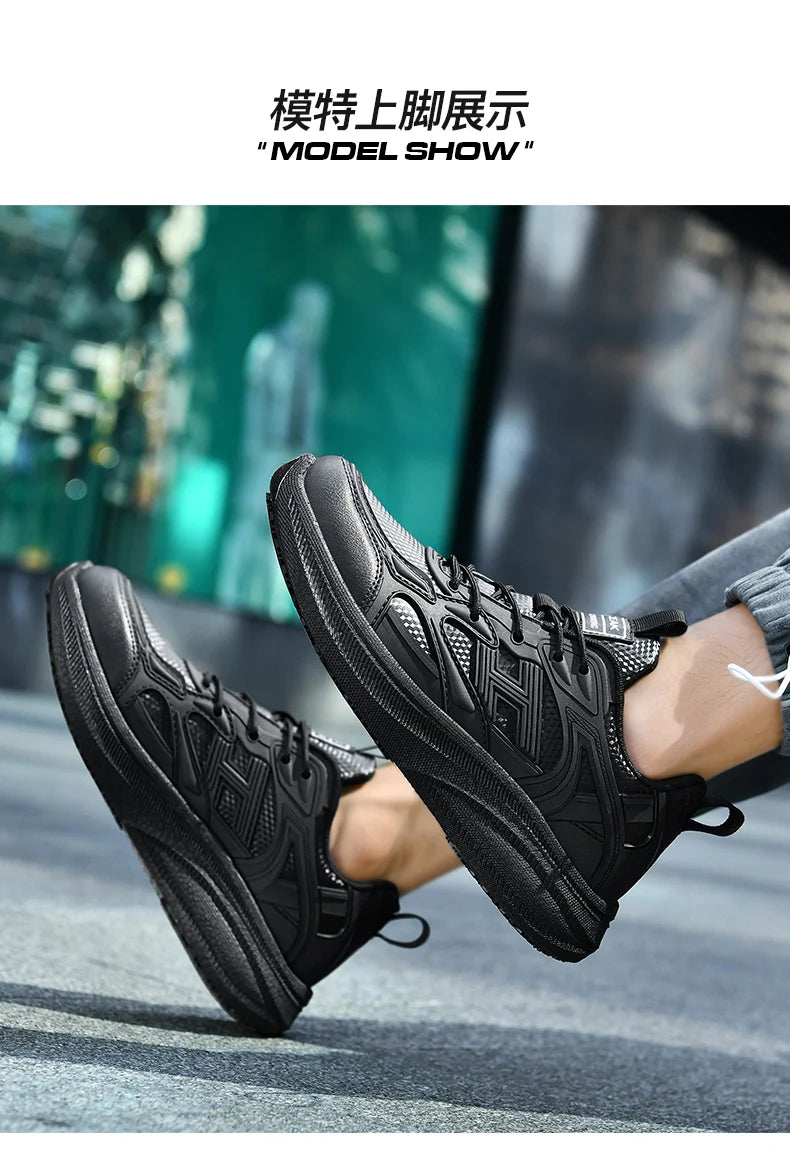 Zapatos de Chef de Hotel para las cuatro estaciones, transpirables, ligeros, antideslizantes, impermeables, a prueba de aceite, zapatos de trabajo de cocina, calzado deportivo informal para exteriores para hombre
