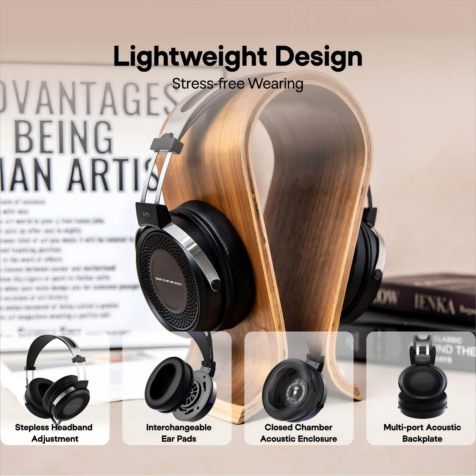 Auriculares SIMGOT EP5 Driver Dinámico 50mm Hi-Fi Over-Ear
