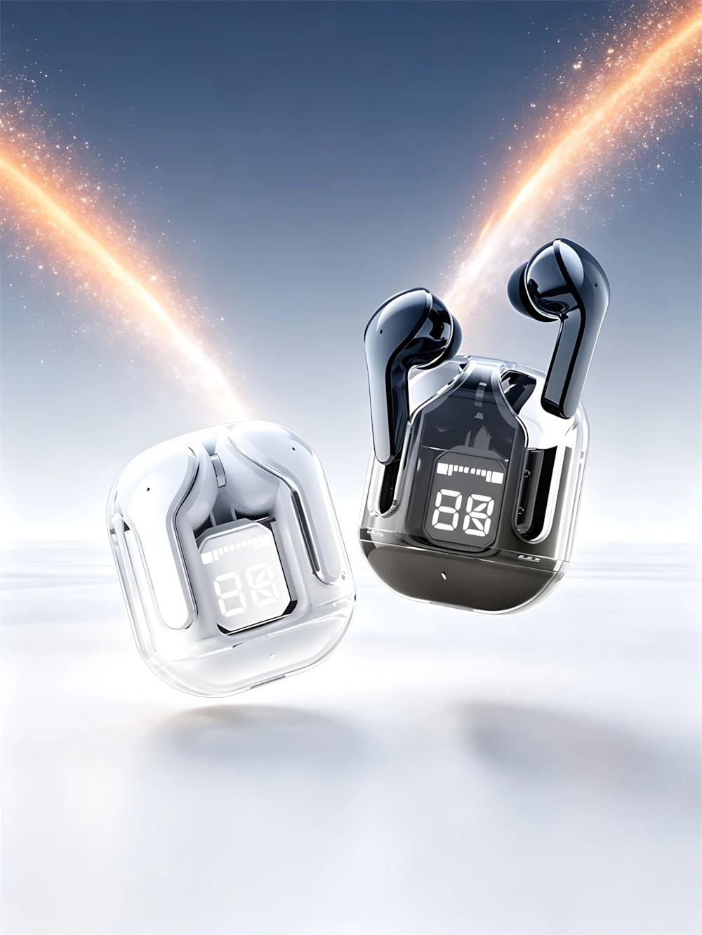 Auriculares Bluetooth Intrauditivos con Pantalla Digital LED Táctil, Larga Duración de Batería, Auriculares Deportivos, Llamadas HD, 0 Retraso, Auriculares Inalámbricos TWS
