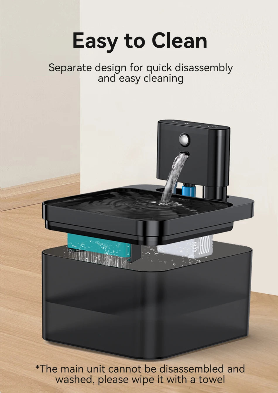 ROJECO-fuente de agua automático inalámbrico para gatos, dispensador de agua para mascotas de 2600mAh, Sensor infrarrojo para perros y gatos, bebedero inteligente para mascotas