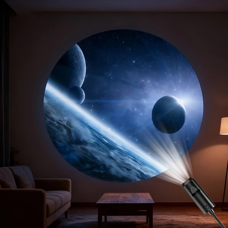 Proyector LED galaxia con 10 diapositivas intercambiables para decoración