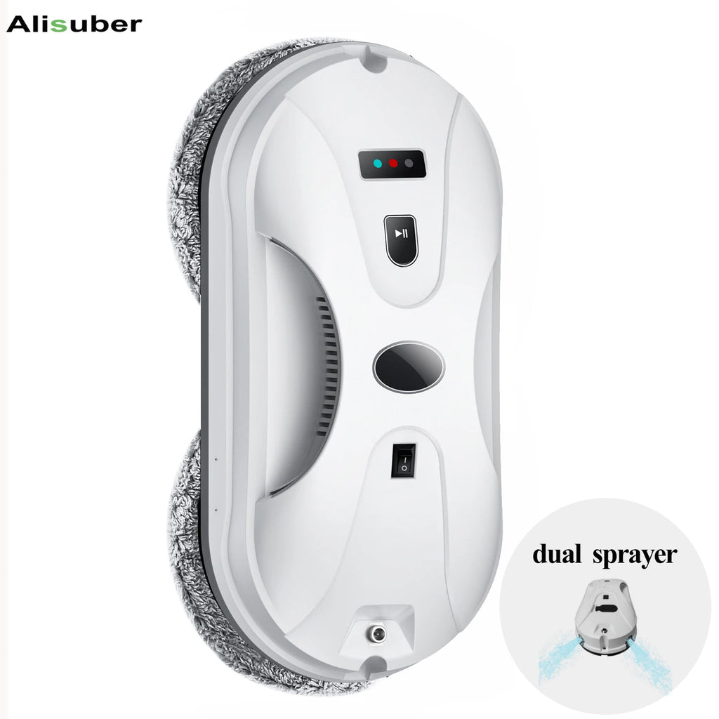 Robot Limpiacristales con Pulverizador de Agua, Control Remoto Inteligente, Robot Eléctrico para Limpiar Vidrios, Aspiradora para el Hogar