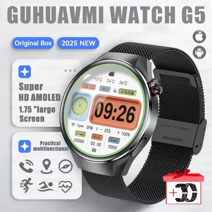 Reloj Inteligente G5 Plus con Pantalla AMOLED, GPS y Llamadas Bluetooth