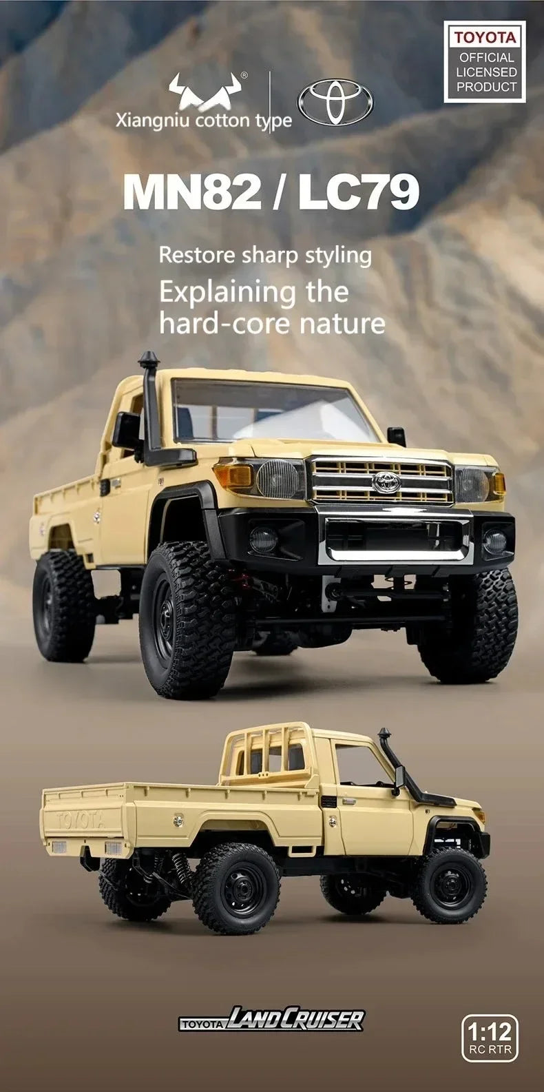 Crawler RC MN82 1:12 4WD Todoterreno con Mando