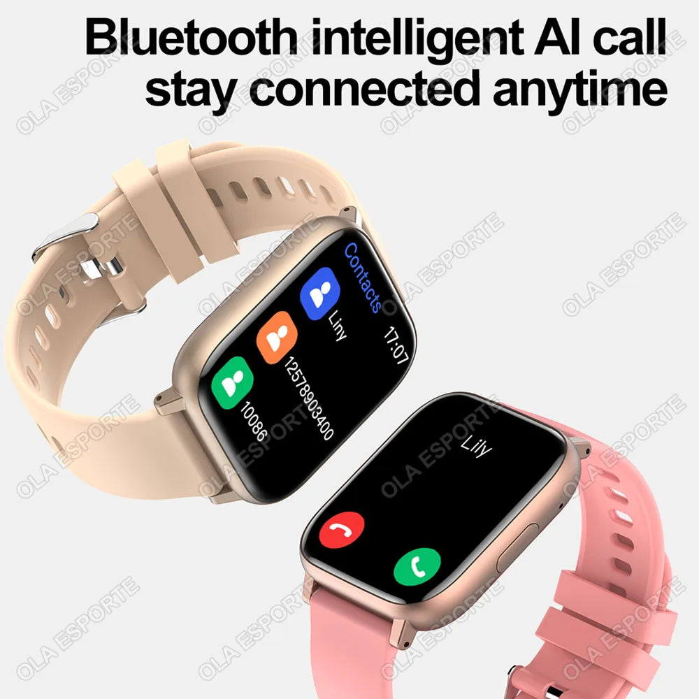 2025 reloj inteligente hombres mujeres GPS HD pantalla táctil Monitor de presión arterial relojes deportivos Bluetooth llamada Fitness reloj inteligente Digital