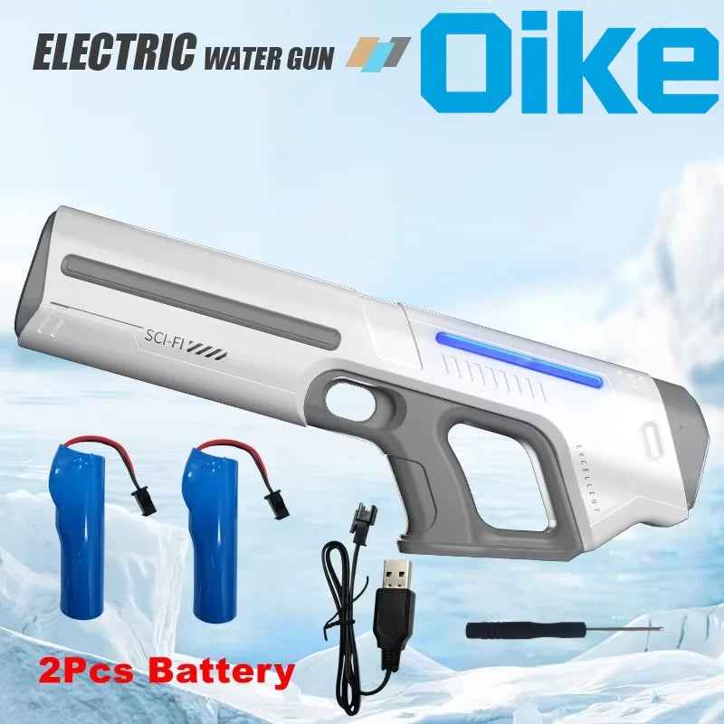 Pistola de Agua Eléctrica para Adultos, Potente Pistola de Agua Automática con Succión, Regalo de Verano, Juego para Playa, Piscina, Jardín, Diversión al Aire Libre