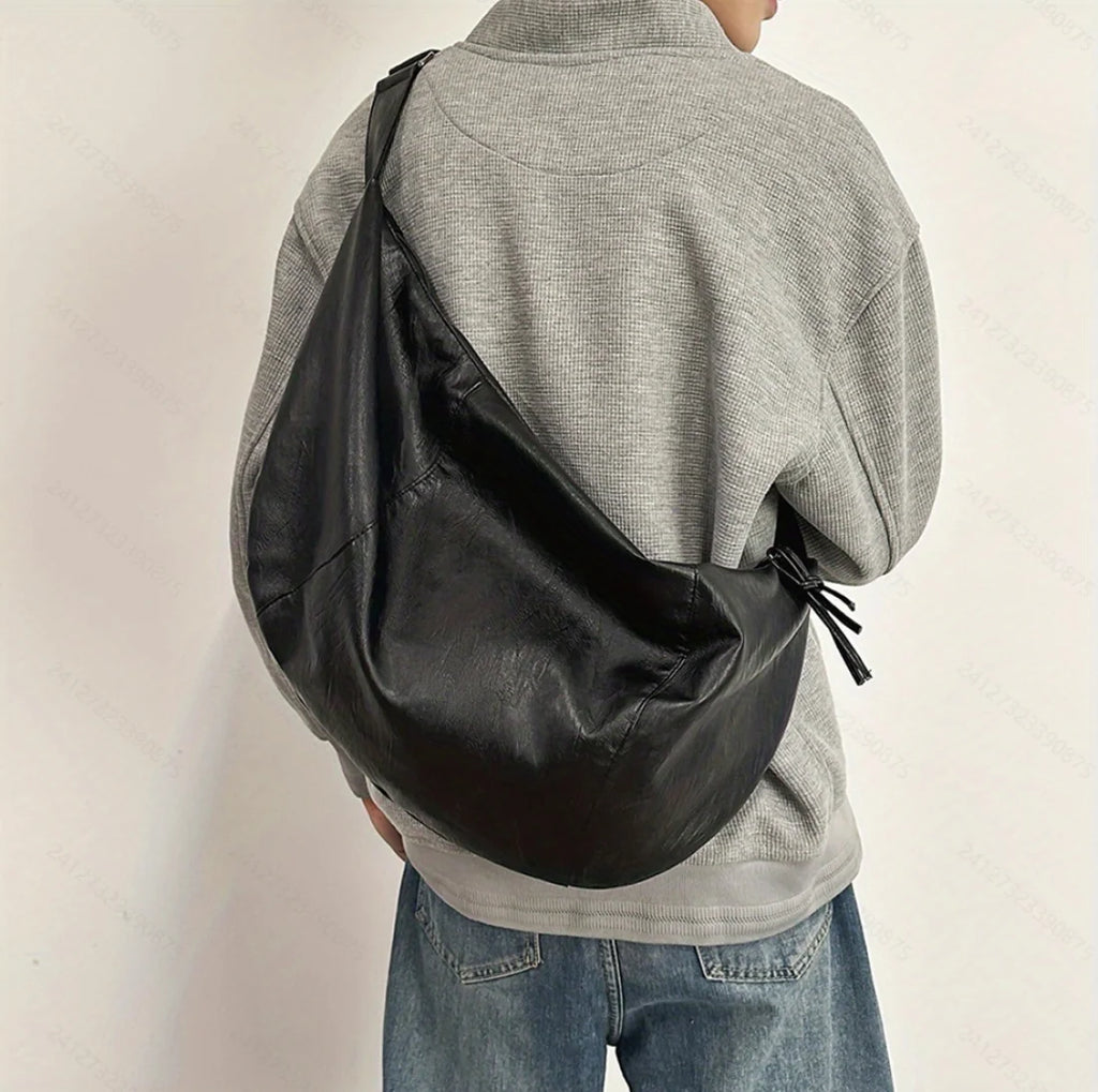Bolso cruzado para hombre, informal, versátil, a la moda, de gran capacidad, mochila para deportes al aire libre ligera y sencilla