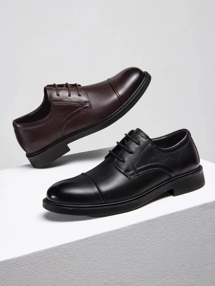 Golden Camel Zapatos informales para hombre, cómodos, antideslizantes, de cuero, con suela suave, zapatos planos para caminar, zapatos de vestir ligeros