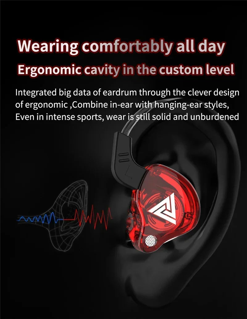 Auriculares intrauditivos originales QKZ AK6, auriculares con 6 unidades de controlador dinámico y micrófono, auriculares estéreo deportivos HIFI con subwoofer, auriculares de monitorización