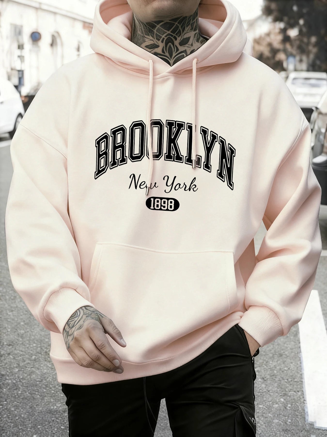 Sudadera Brooklyn New York para Hombre, Holgada, Vintage