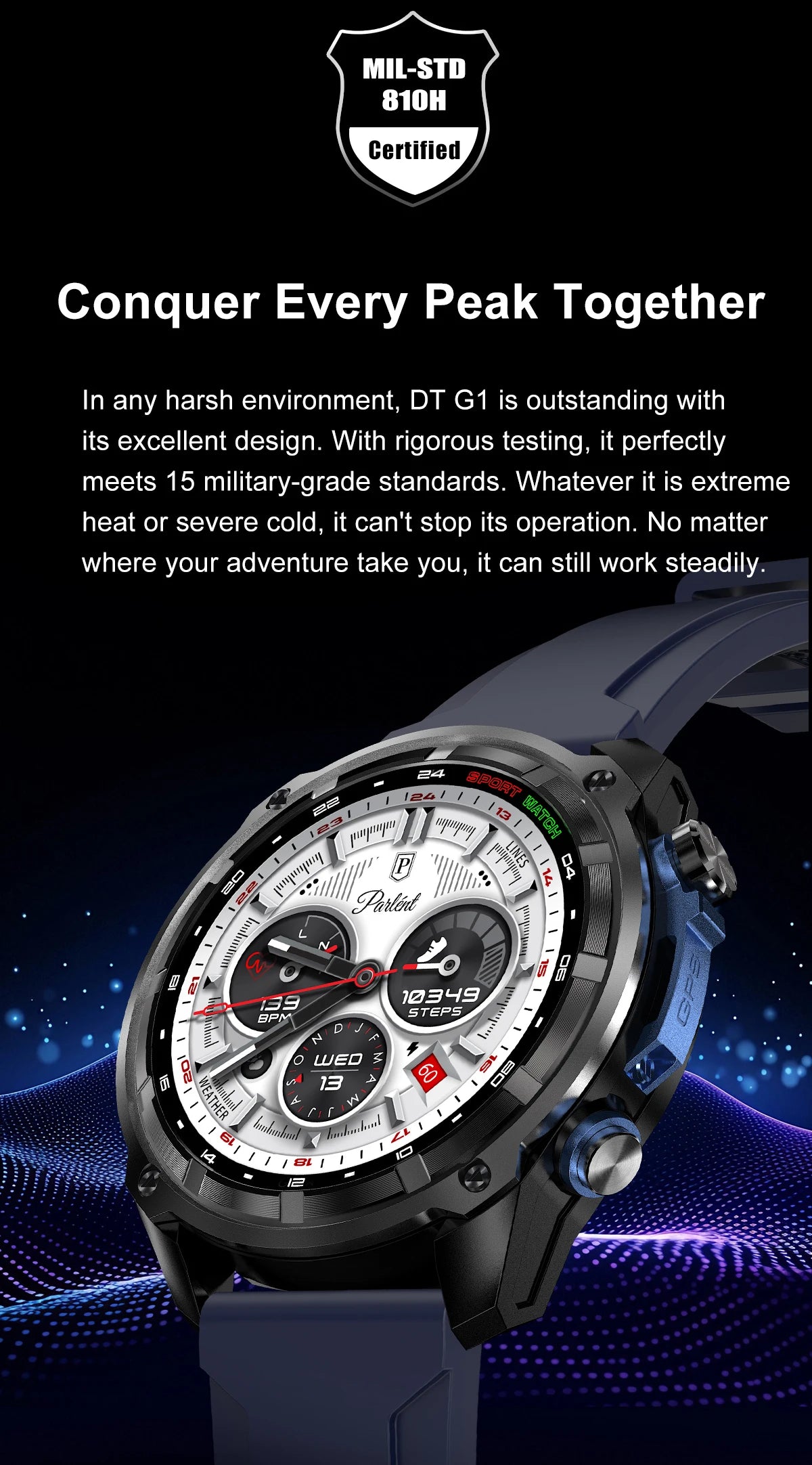 T-Rex3 Reloj Inteligente Militar GPS 10ATM