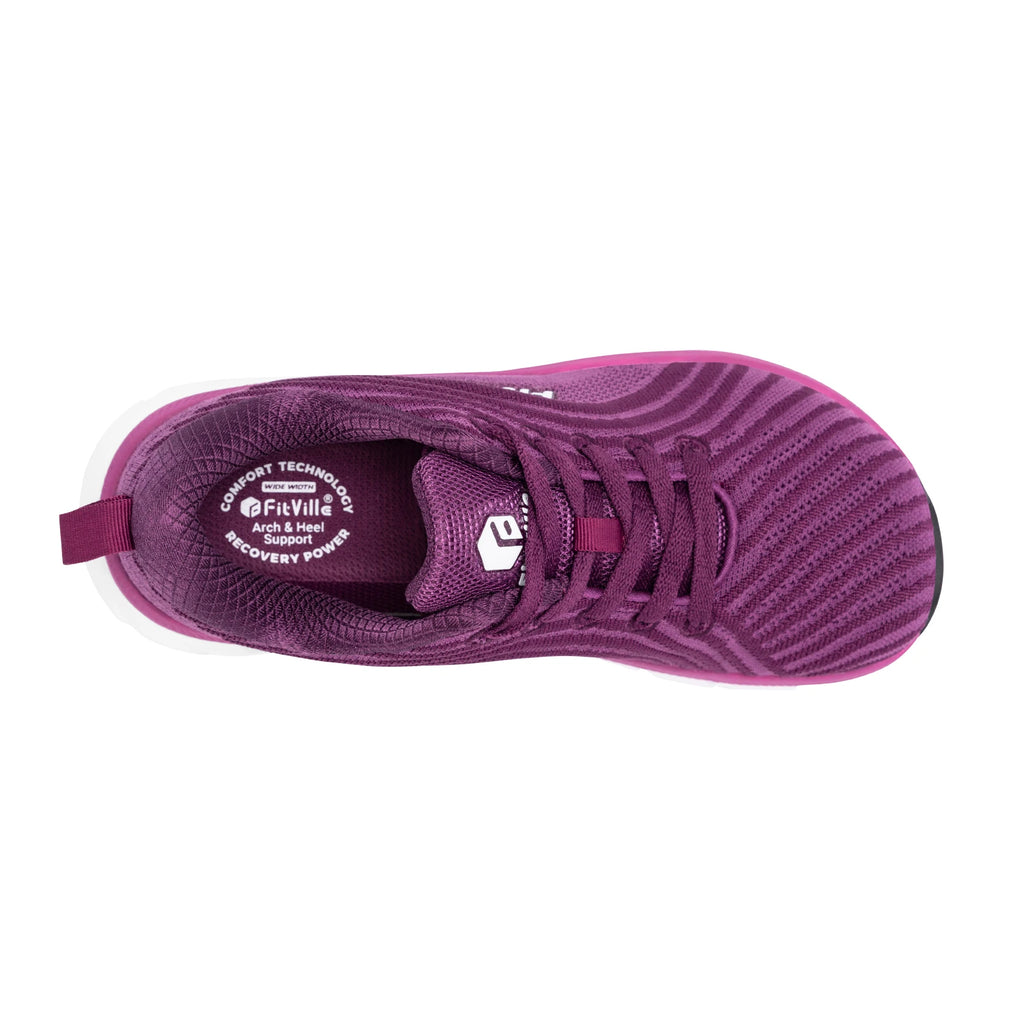 Zapatos FitVille con puntera ancha para mujer, transpirables, de ajuste amplio, ligeros para pies hinchados, con amortiguación para aliviar el dolor.