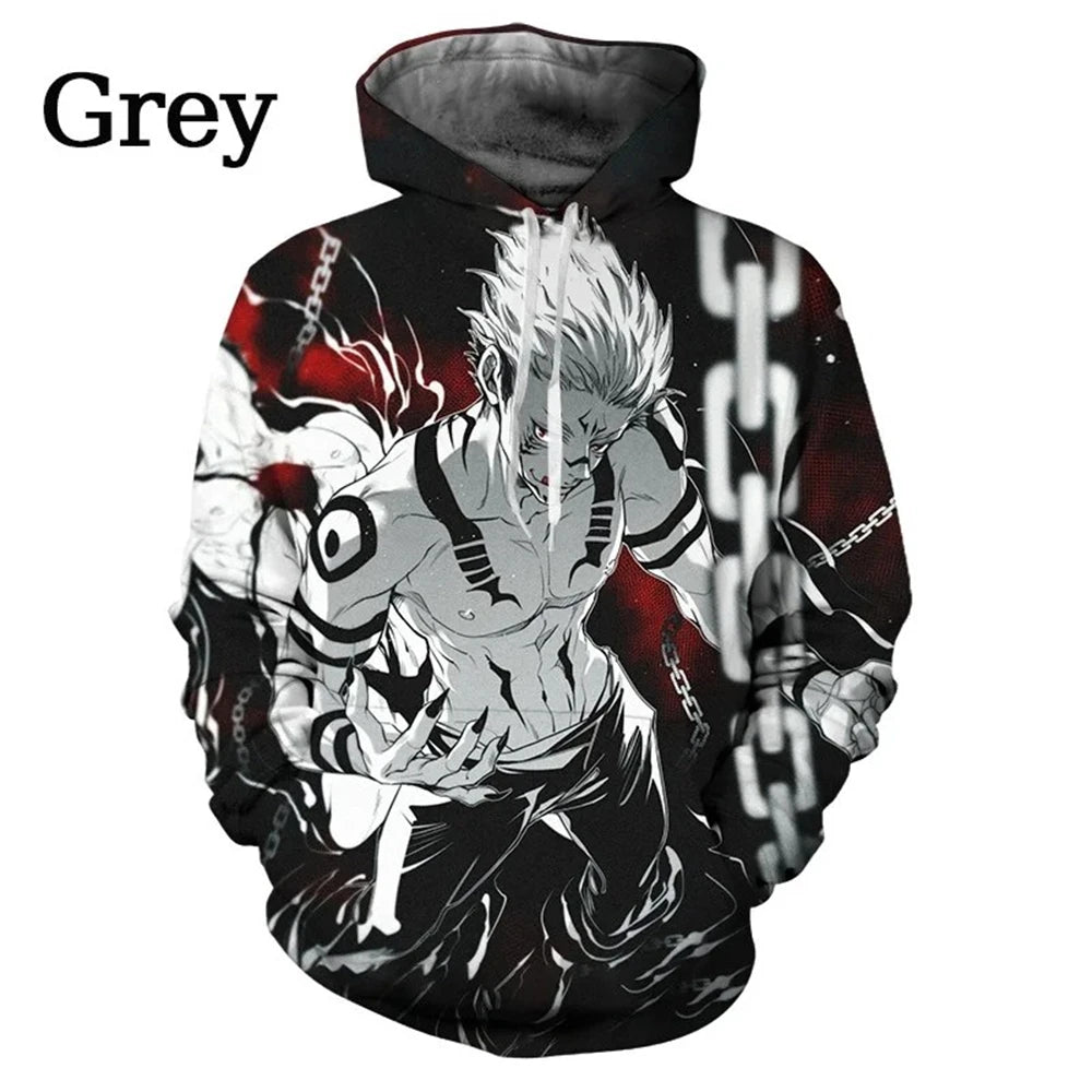 Buzo con Capucha Anime Jujutsu Kaisen Satoru Gojo - Estampado 3D