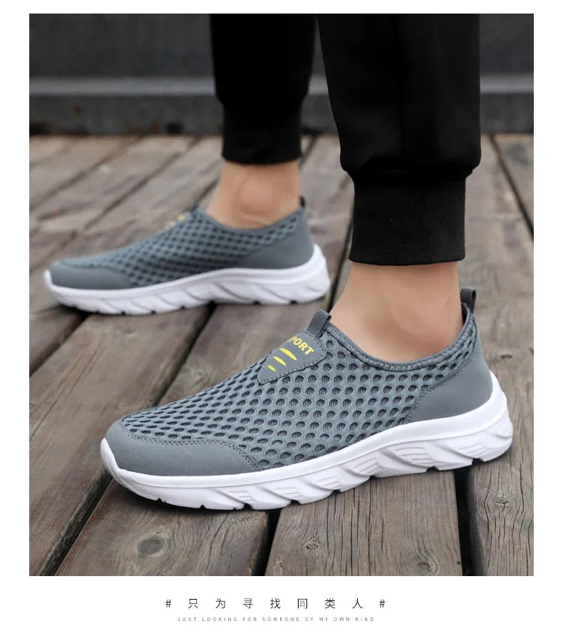 YRZL, zapatos informales ligeros para hombre, zapatillas informales transpirables sin cordones para hombre, zapatos planos antideslizantes para caminar al aire libre, talla 39-46