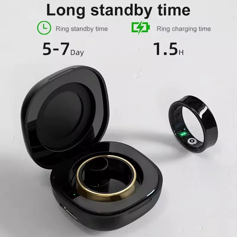 Anillo inteligente presión arterial monitoreo de salud del sueño modo multideporte smartring IP68 impermeable cuidado remoto hombres mujeres