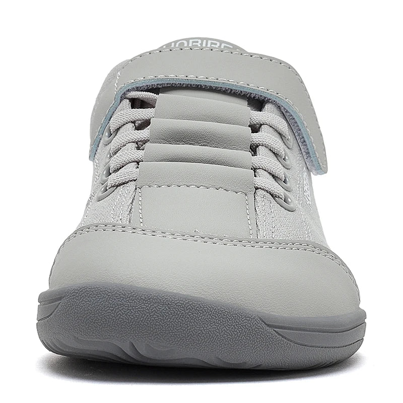 HOBIBEAR, zapatos descalzos para niños, punta ancha, zapatillas minimalistas para caminar con caída cero, zapatos casuales cómodos de cuero Artificial