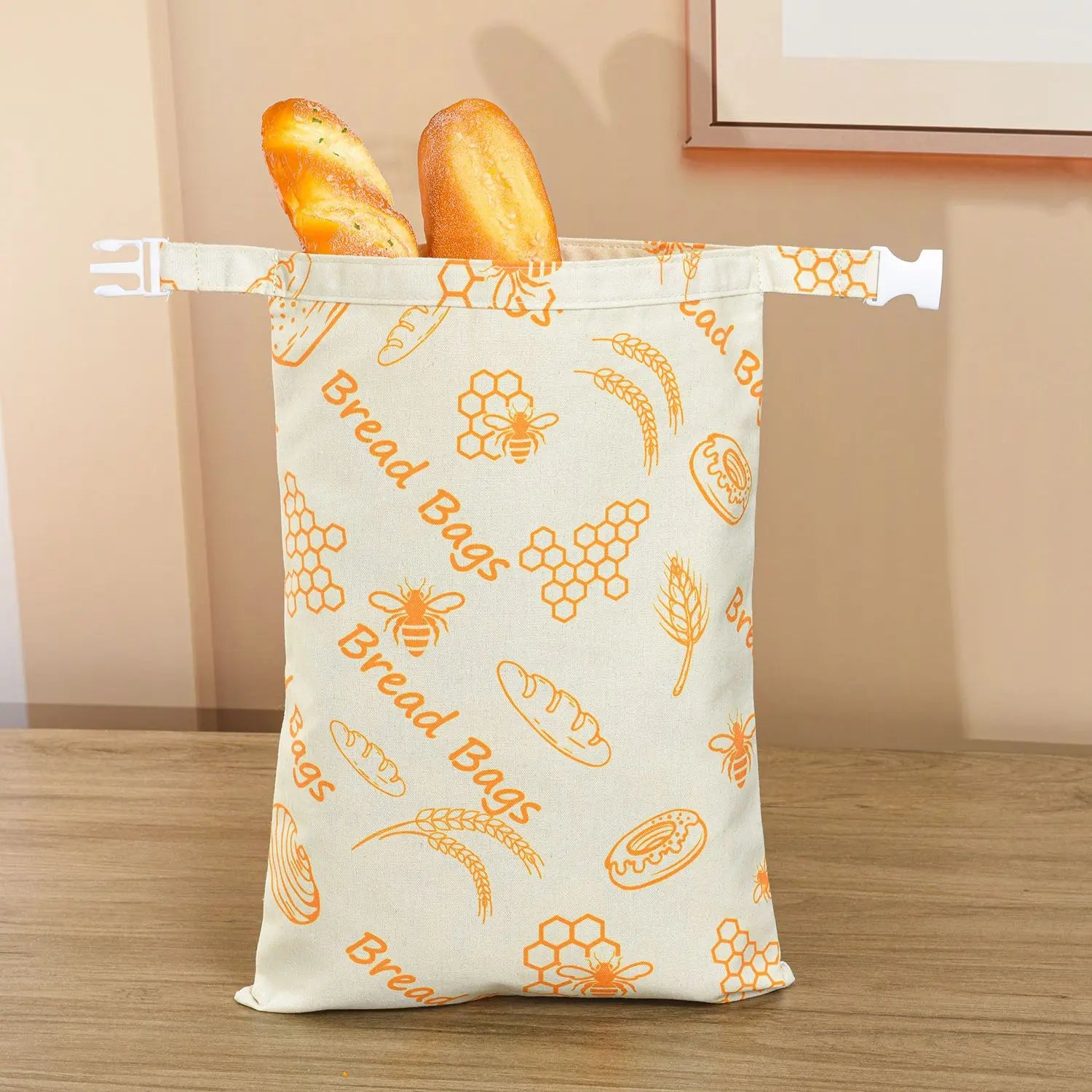 LMETJMA Bolsas Reutilizables para Pan de Cera de Abeja