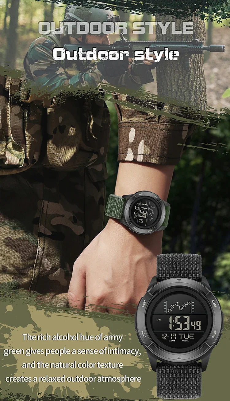 Reloj Deportivo Digital SANDA con Correa de Nailon y Alarma