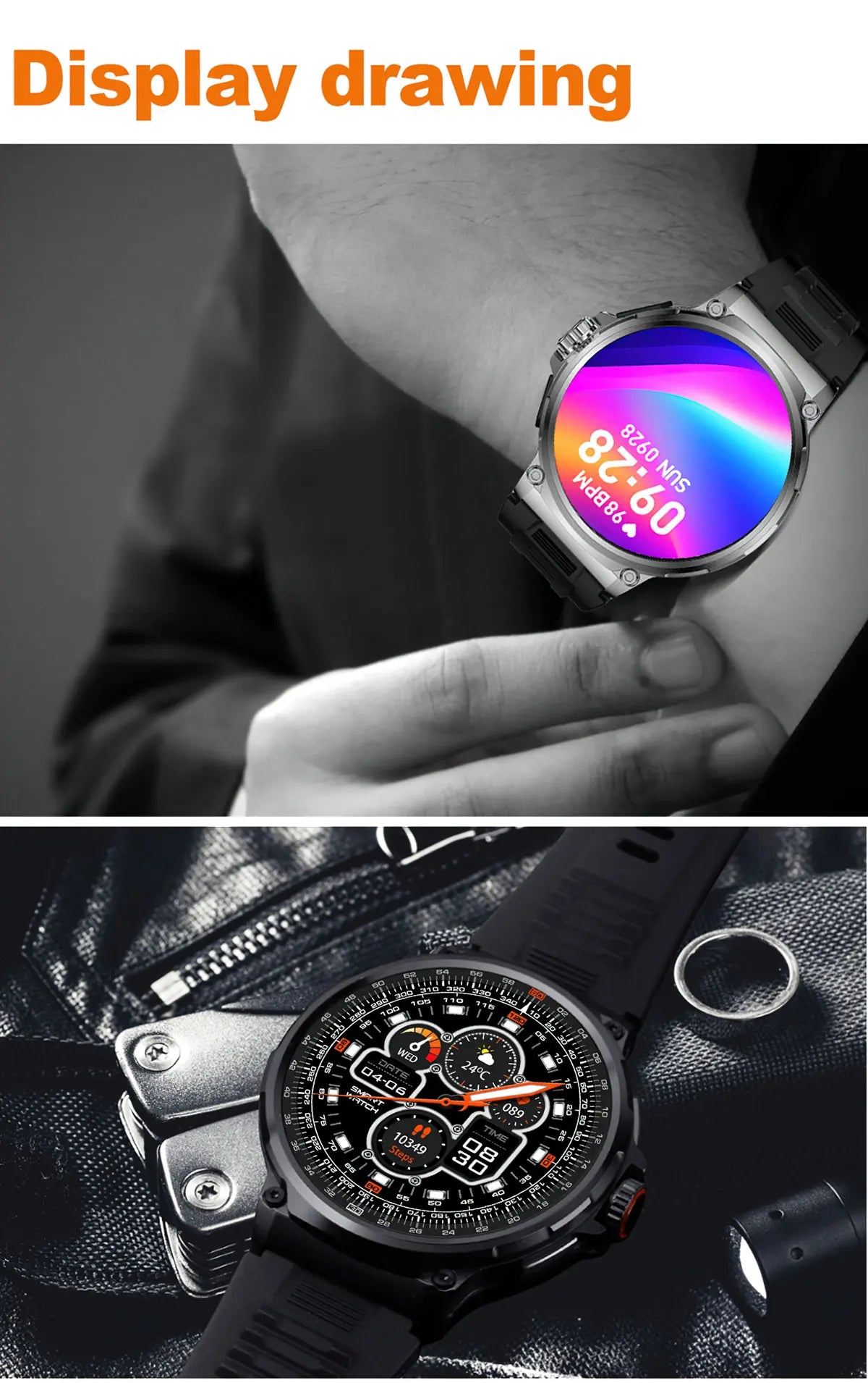 Reloj Inteligente Deportivo AMOLED 1.85 GPS
