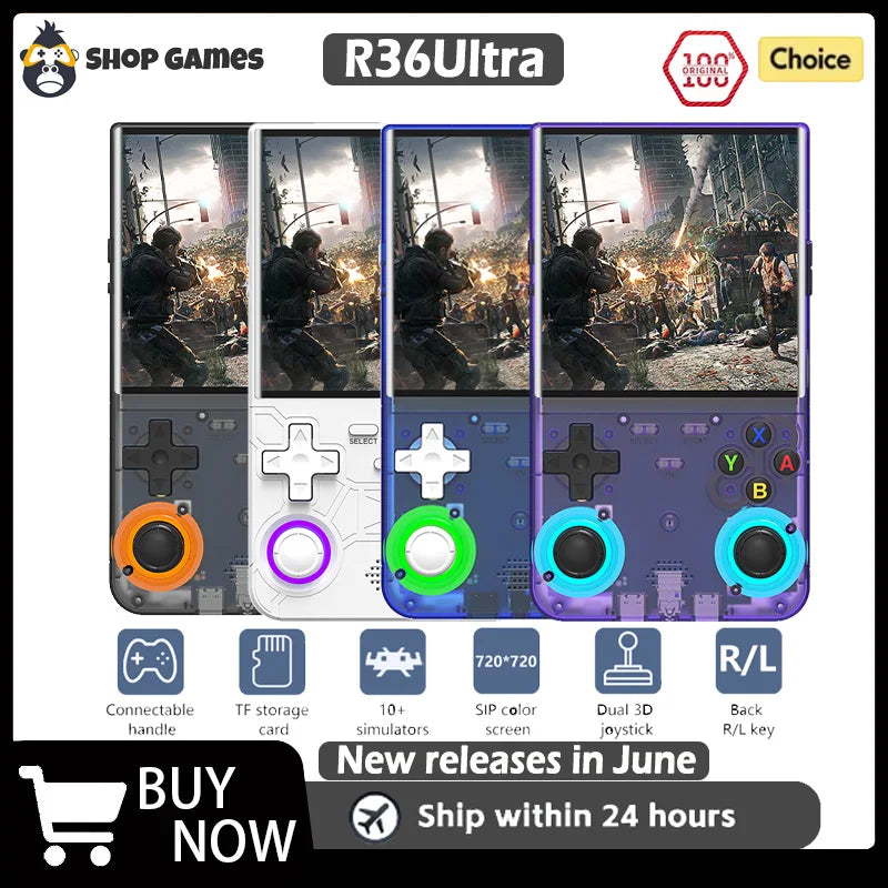Consola de Videojuegos Retro R36S Ultra, Sistema Linux, Pantalla IPS 4.0 Pulgadas