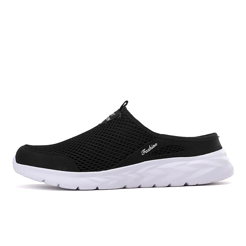 YRZL Zapatos Casuales Hombres Verano Medio Zapatos Zapatillas Diapositivas Slip on Zapatos Hombres Malla Transpirable Suave Cómodo Zapatillas para Hombres