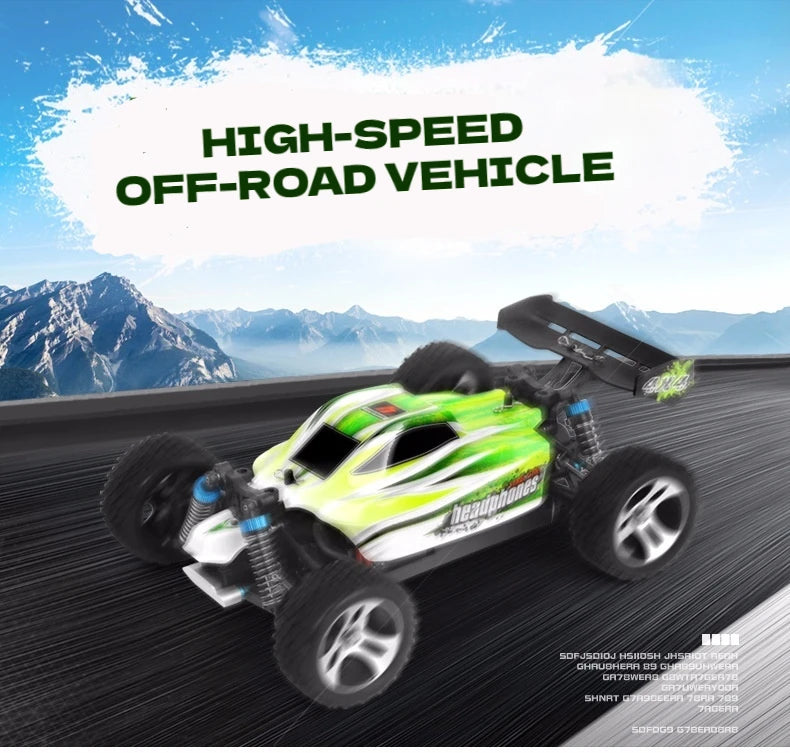 WLtoys A959 - B Actualización 2.4G 4WD RC Coche todoterreno 1:18 Juguete de deriva de alta velocidad a escala completa