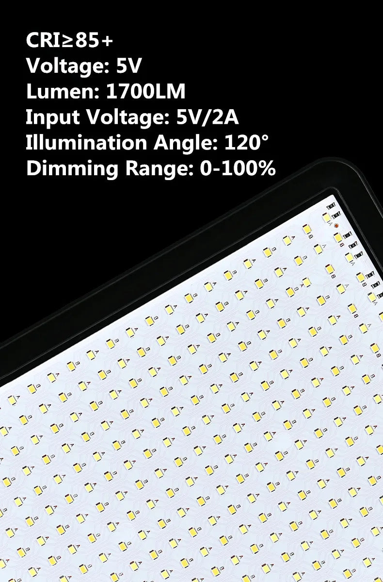 Panel de luz LED para fotografía y vídeo de 8/12 pulgadas, Kit de iluminación para estudio fotográfico para disparar transmisión en vivo Youbube con soporte para trípode