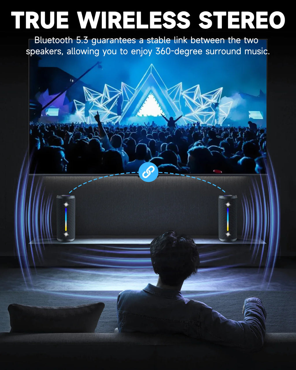 Ohayo Altavoz Bluetooth 35W 360° IPX7 24H