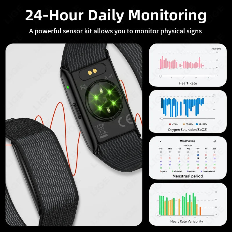 Reloj Inteligente sin Pantalla con HRV y Presión