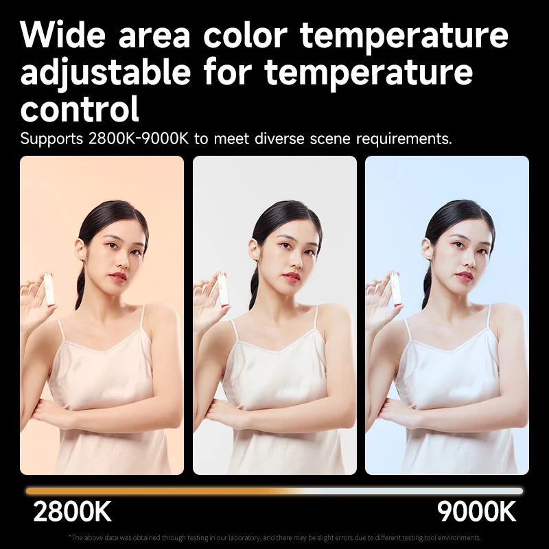 Luz LED para cámara de 40W, luz de relleno portátil de 2800K-9000K, lámpara de vídeo con mango, Panel de luz portátil para fotografía