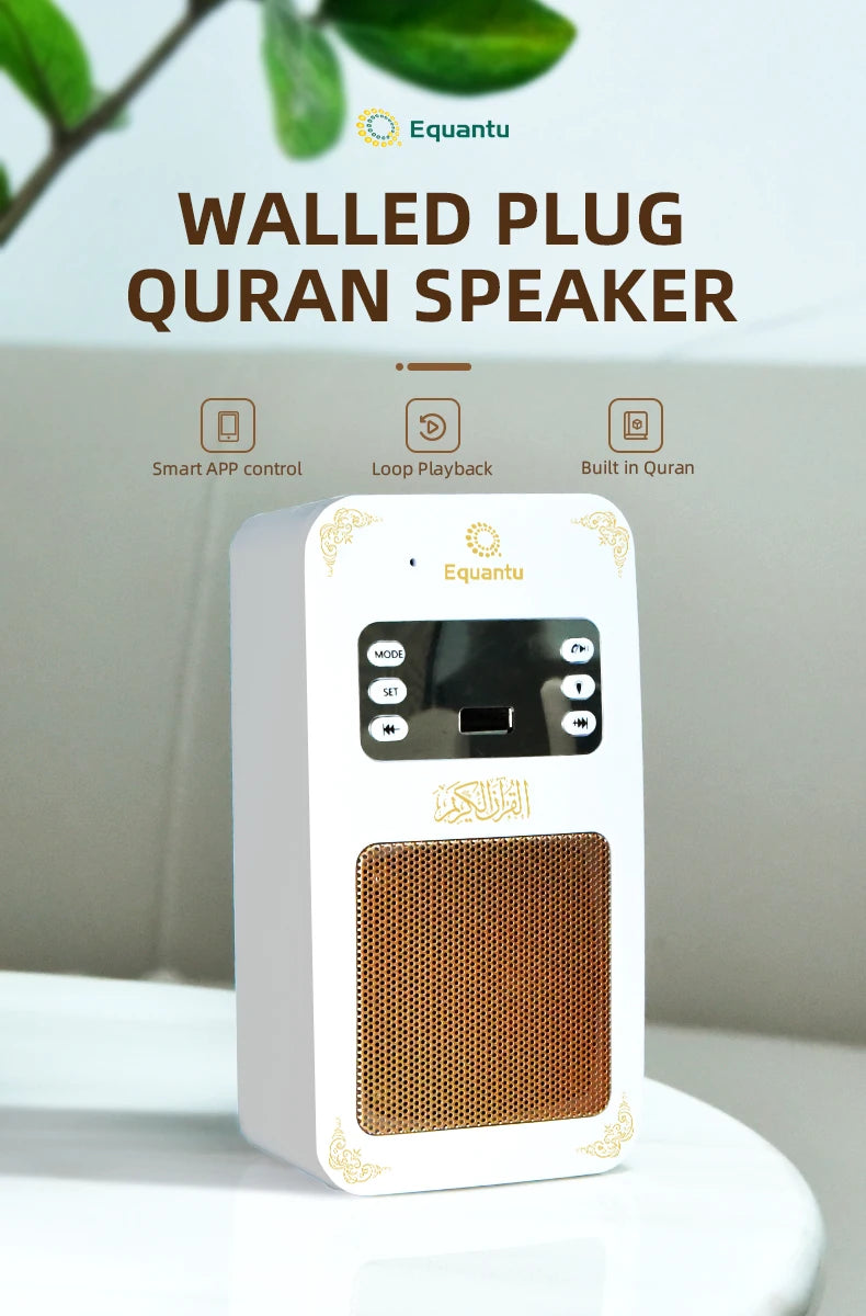 Altavoz Islámico Bluetooth con Corán, Azan y Luz Nocturna
