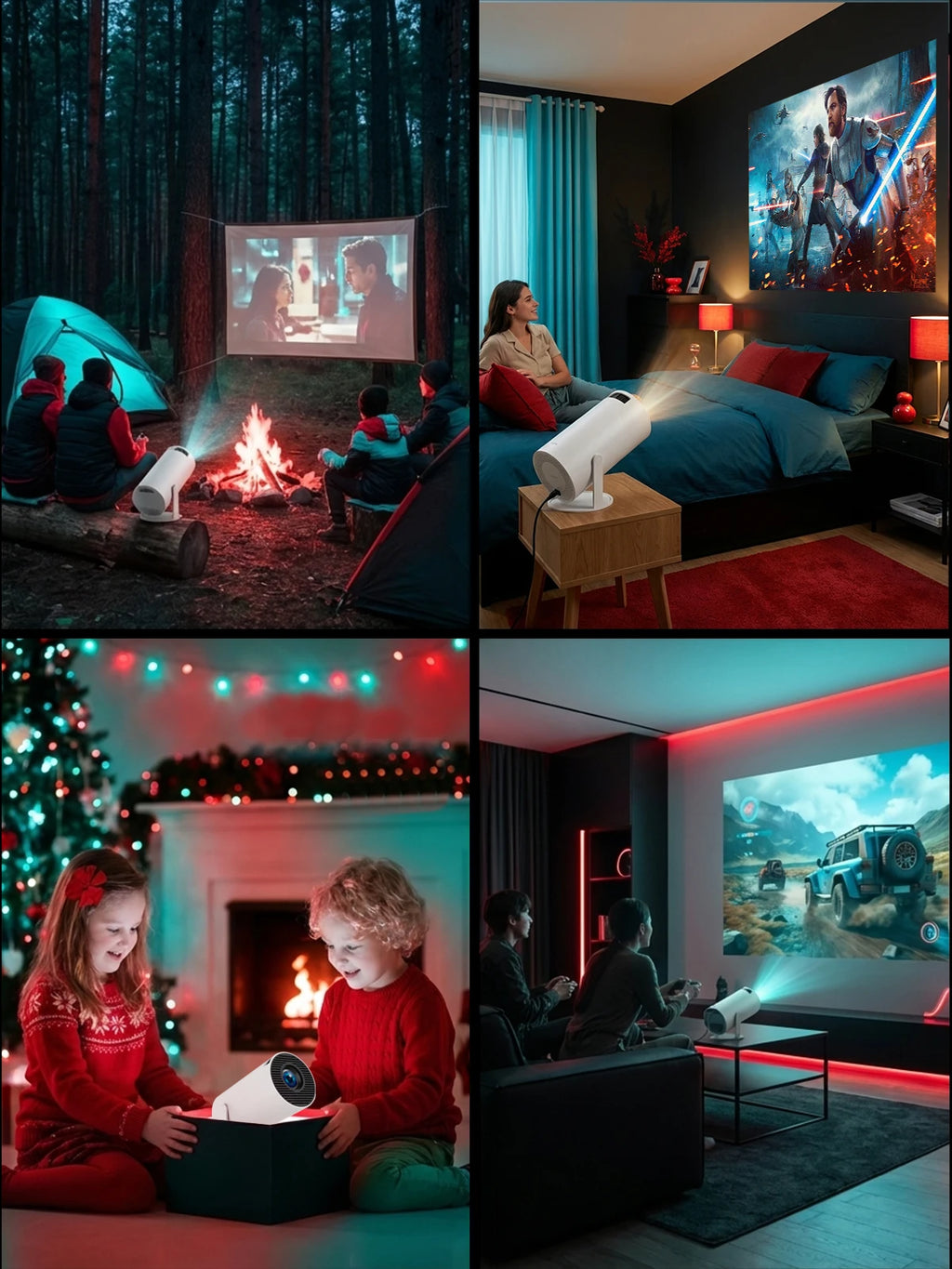 Nuevo Proyector HY300Ultra 2026, 720P, 290ANSI, Mini Proyector LED, Google Play, Corrección Trapezoidal Automática, WiFi6, BT5.4, Cine en Casa