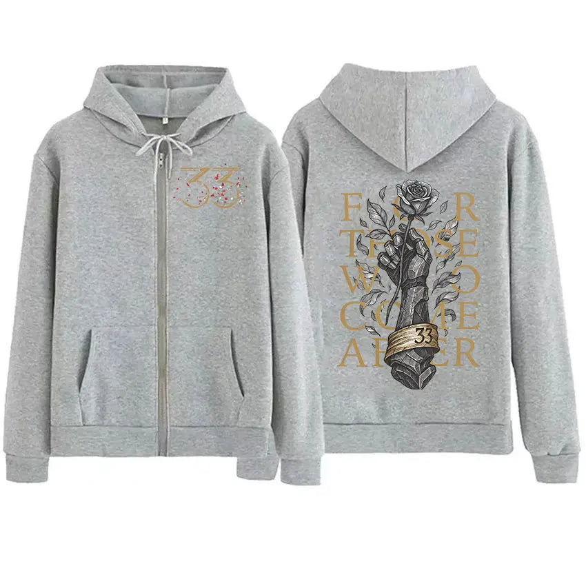 Sudadera Clair Obscur Expedition 33 con Cremallera, Vintage, Unisex